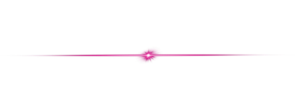 starlight pink glowing light on transparent background. glow starlight ray. Shining light pink neon starlight beam. Ray of light flare. PNG file