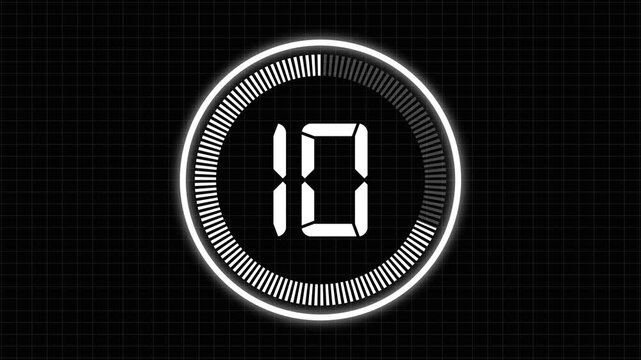 Circle countdown timer 15 seconds animation from 15 to 0 seconds, 15 Seconds countdown timer, Countdown timer, circle countdown animation for special deal Promotions. 4k video