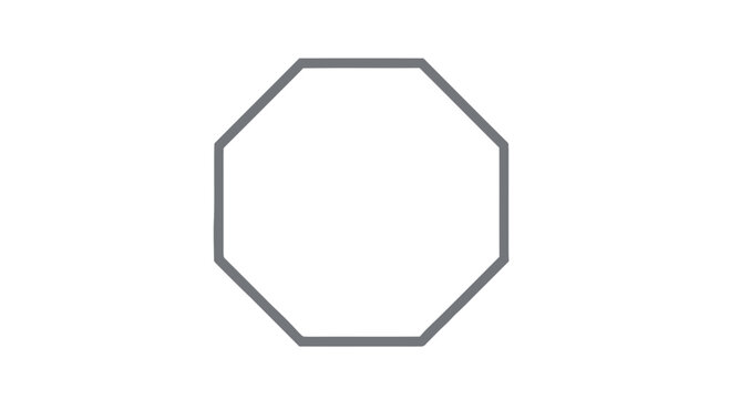 Octagon Shape Geometry Figure.