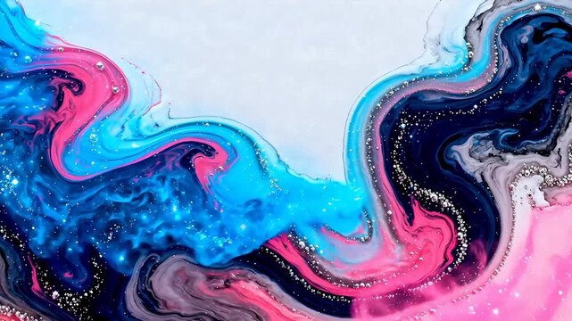 Abstract swirling paint design
