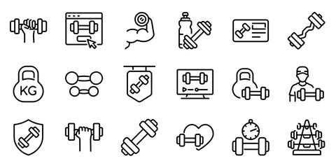 Fototapeta premium Set of outline icons related to oil, fuel drop. Linear icon collection. Editable stroke. Vector illustration