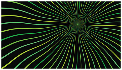Fototapeta premium Radial lines pattern with colorful curved stripes in circular design