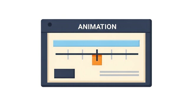 Animation timeline on digital tablet screen.