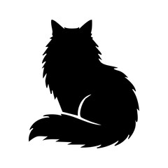 cat vector silhouette © Menhikki