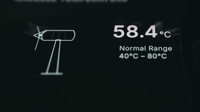 Nacelle temperature reading of 58 degrees C within SCADA-based wind turbine monitoring system