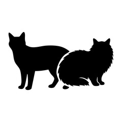 cat vector silhouette © Menhikki