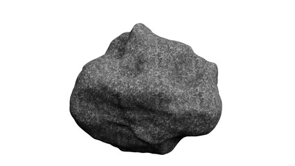 Close-up of a Gray Stone Against White Background © Anh