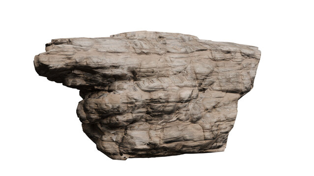 Natural Stone Boulder Isolated