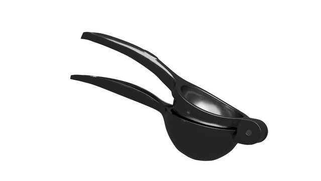 Black Metal Citrus Juicer on White Background