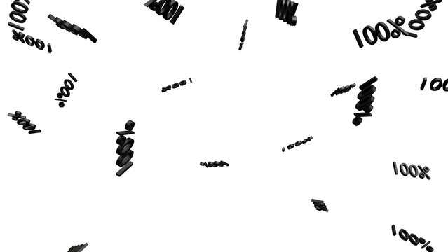 Black and White Falling Text Effect