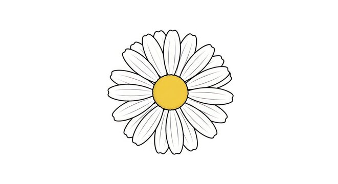Simple illustration of a daisy flower.