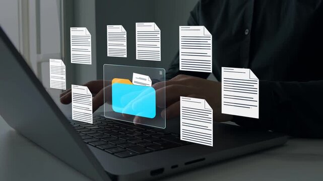 Electronic document management solution with file organization, cloud storage, business records and automated workflow. Professional software, digital archive and enterprise information management.