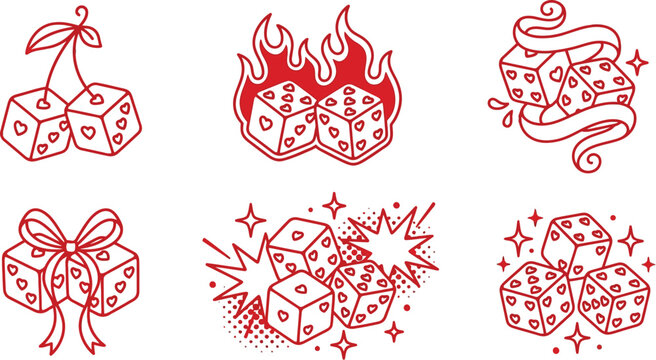 Red Fire Flame Burst Design, Bold Comic Style Explosion Element