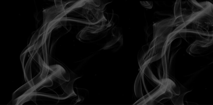 Smoke abstract background, black background with white smoke
