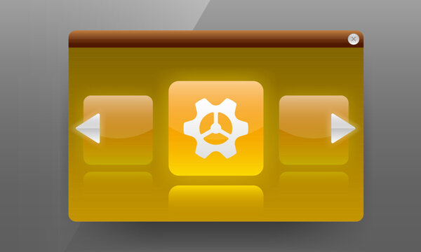 Glossy Settings Menu Interface Template