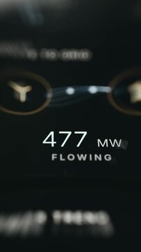 Live power transfer rate of 484 MW flowing