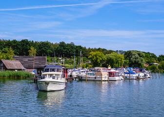 Fototapeta premium Boote See Schwerin (Querformat)