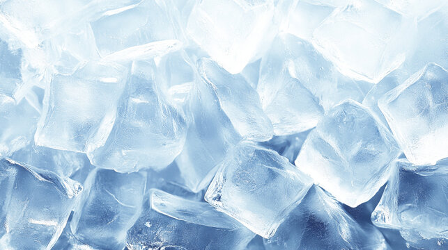 Transparent png of blue ice cubes with clear cold crystal texture overlay for refreshing beverage design and cooling background isolated on transparent water cube cool winter summer