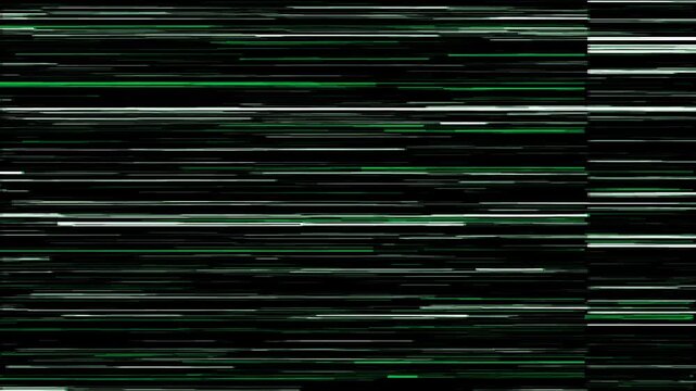 Matrix green digital scanlines glitch texture computer screen hacker overlay loop 4k.