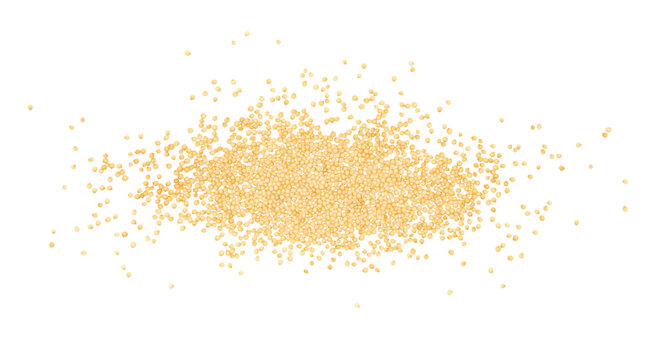 Amaranth seeds isolated on white background, top view