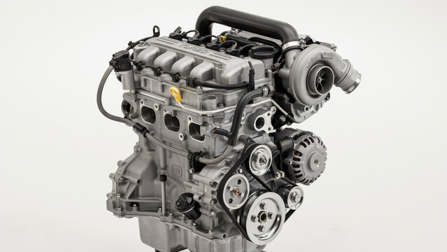 Highperformance chrome v8 engine with twin turbochargers