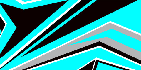 Cargo van decal design vector. Graphic abstract stripe racing background kit designs for wrap vehicle, race car, branding car. modern © fathor