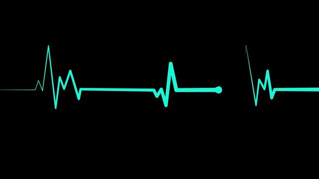 Health heartbeat line medical ekg rhythm pattern health monitor signal and heart activity chart animation