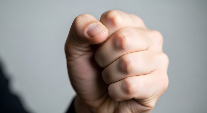 Close up of a clenched fist