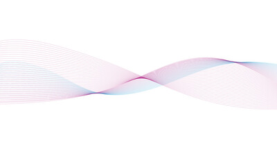 Fototapeta premium Pastel pink and blue wavy ribbon background, abstract gradient texture