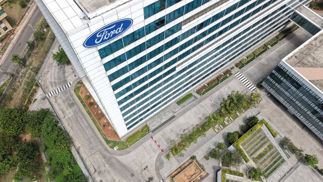 A top view of Ford Global Technology & Business Center located in Chennai, India captured in June 2026