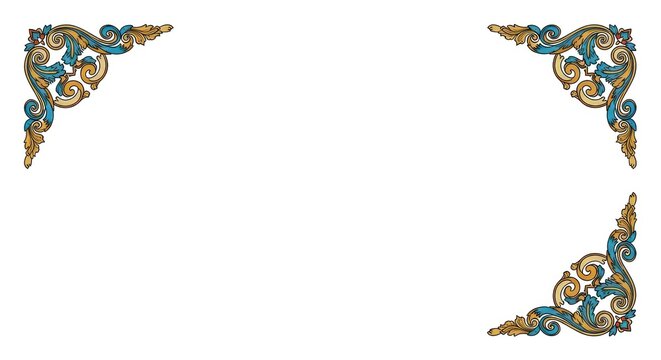 Ornate decorative border design elements.