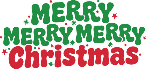 Merry christmas greeting with red and green text © sharmin