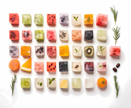 Flavorful Ice Cubes: Fruit & Herb Infusions