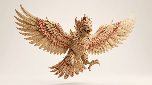 Traditional Woven Bamboo Garuda for Indonesia 81st Independence Day