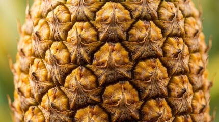 Fototapeta premium Close-Up View of Pineapple Texture with Natural Patterns and Colors