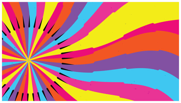 Colorful abstract light rays background with vibrant gradient stripes
