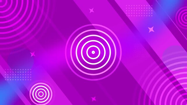 Geometric concentric circles background animation
