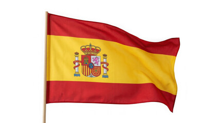 Fototapeta premium Flag of spain waving isolated on transparent background