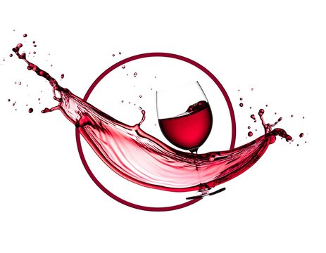 Wine splash circle.