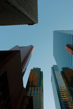 Bank Buildings at Dusk 