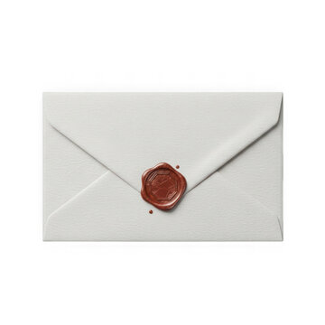 White envelope with red wax seal