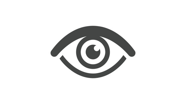 Minimalist Black and White Eye Icon with Swirl Pupil Simple for Design Use with high quality professional line art symbols for modern creative design and digital branding projects
