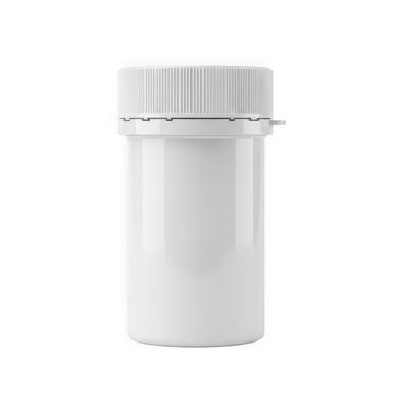 white plastic bottle with ribbed cap