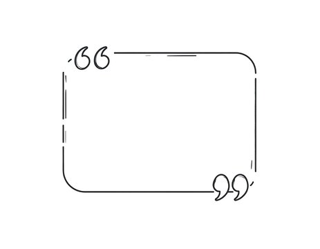 Minimal Hand Drawn Quote Frame on Light Gray Background