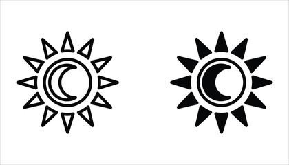 Solar Eclipse icon set. Eclipse symbol. Vector illustration for web design. Isolated on white background. © ARI
