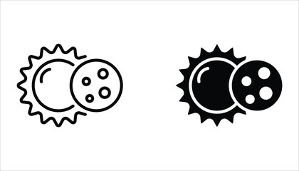 Solar Eclipse icon set. Eclipse symbol. Vector illustration for web design. Isolated on white background. © ARI