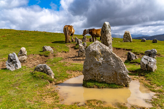 Okabe Cromlech Megalithic Stone Circle in the French Pyrenees