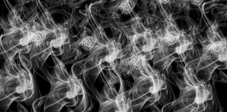 Smoke abstract background, black and white smoke pattern