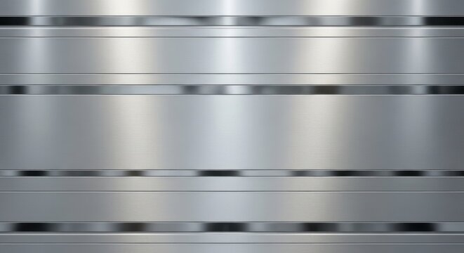 Metallic horizontal lines background reflective surface abstract design