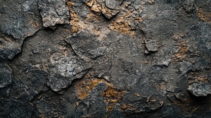 Fototapeta premium Textured Dark Stone Surface with Natural Weathering and Rust Accents | Generative Ai